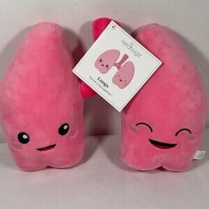 The Nerdbugs Lung Plush We Be-Lung Together Pink Novelty Nurses Med Students Dr
